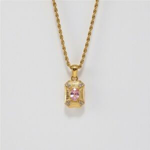 Elegant Pink Pendant Necklace